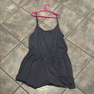 Gray Sleeveless Romper